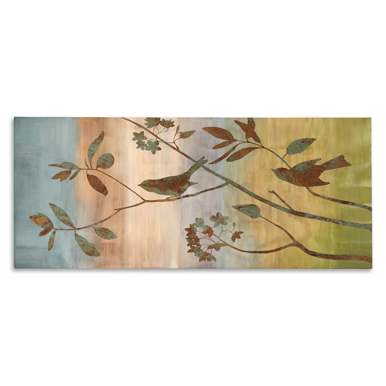 Stupell Industries Collaged Bird Nature Silhouette Canvas Wall Art